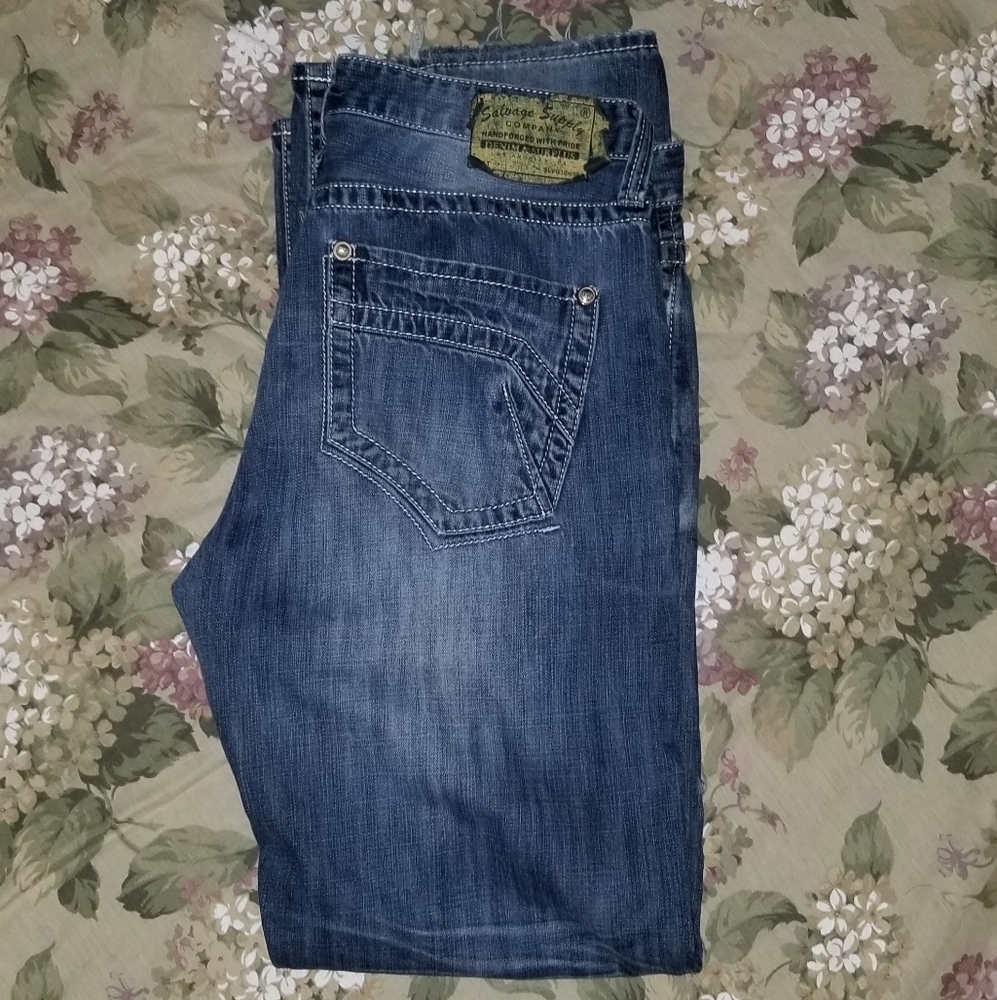 Mens 33R Salvage  Mayhem Buckle Jeans